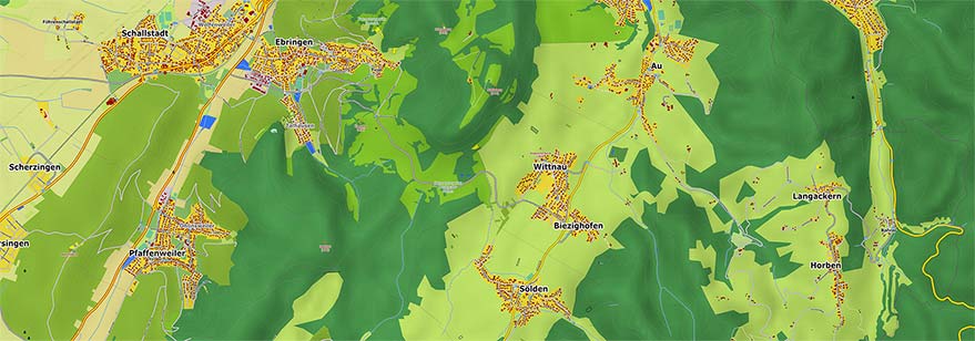 Landkarte der Sonnenland Immobilienmakler Wittnau