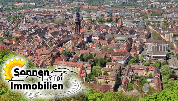 Bild vom Freiburger Münster aus der Luft