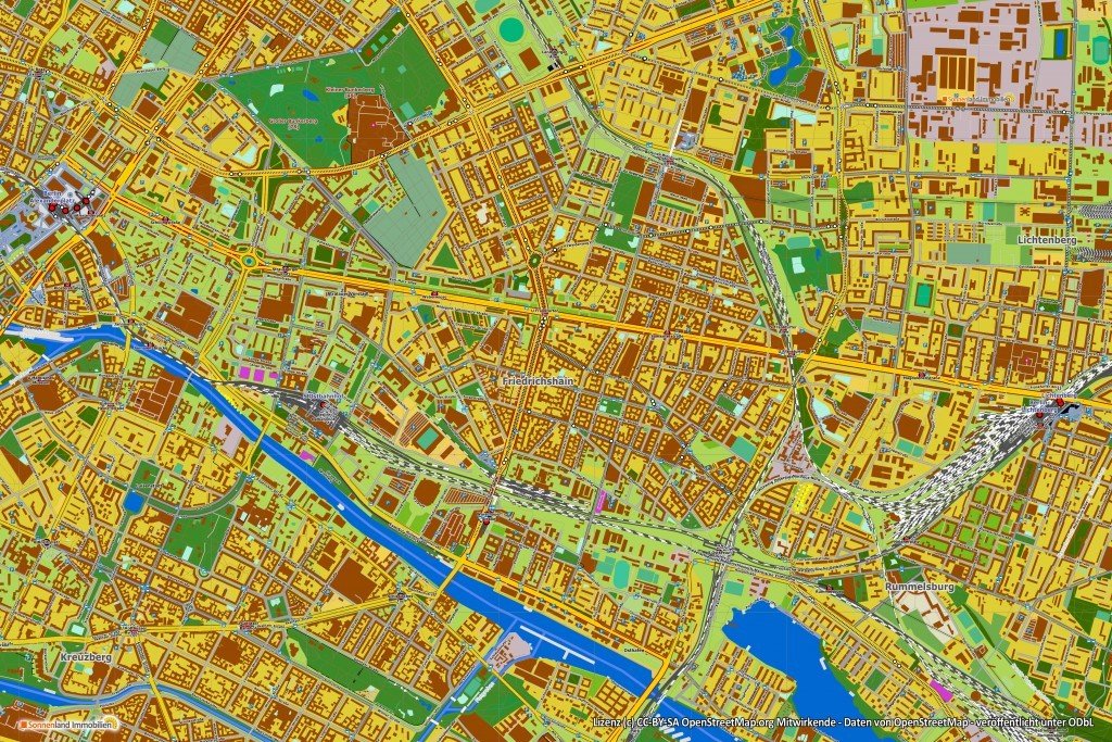 Kostenloser Stadtplan-Berlin-Friedrichshain