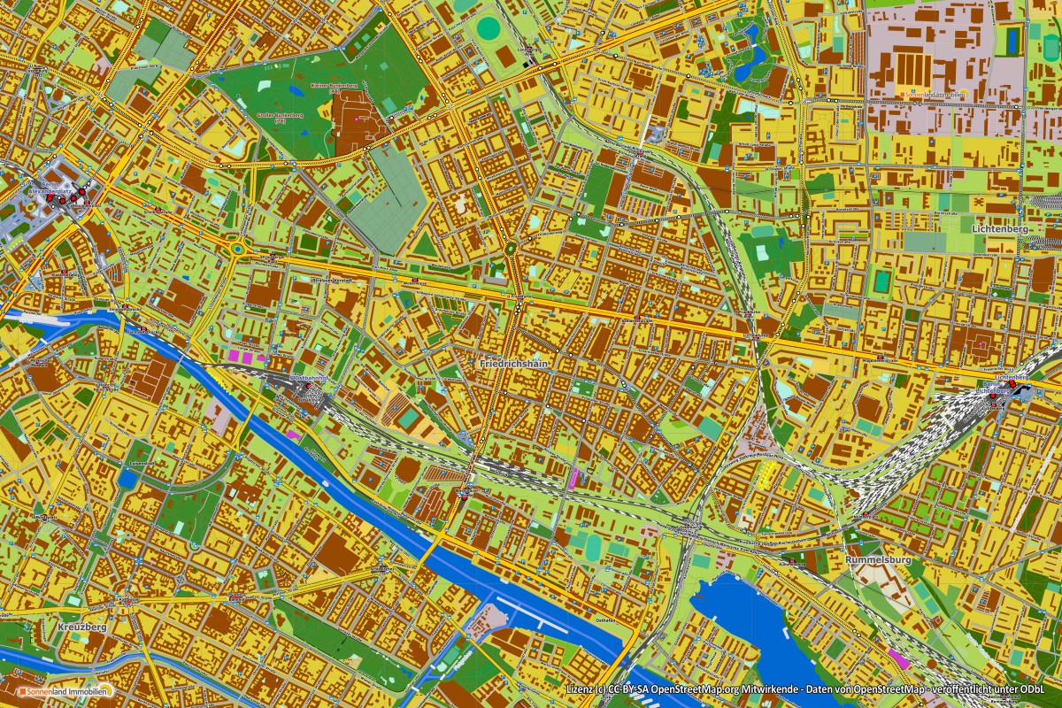 Stadtplan Berlin Friedrichshain 1200x800 