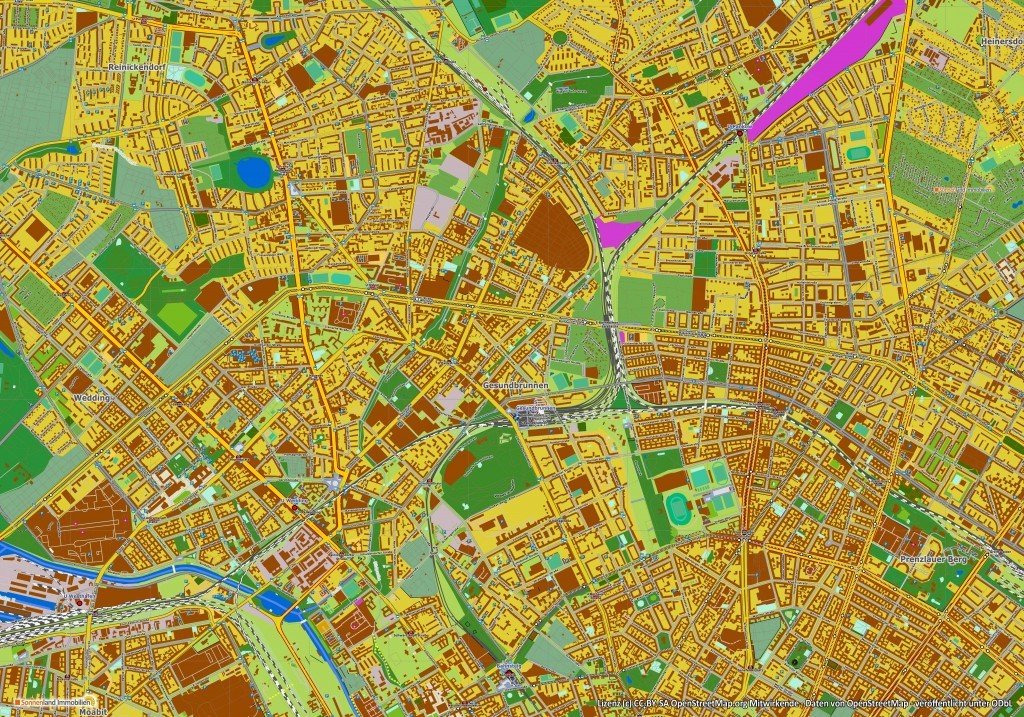 Landkarte Berlin-Gesundbrunnen
