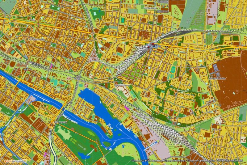 Bild zum Thema Stadtplan Berlin Lichtenberg Rummelsburg in Relation zu