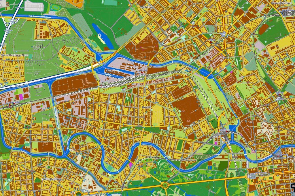 Landkarte Berlin-Moabit