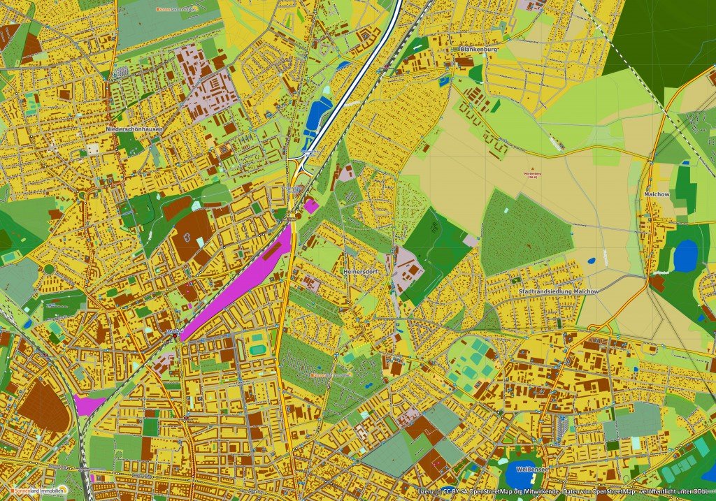Stadtkarte von -Berlin-Pankow-Heinersdorf