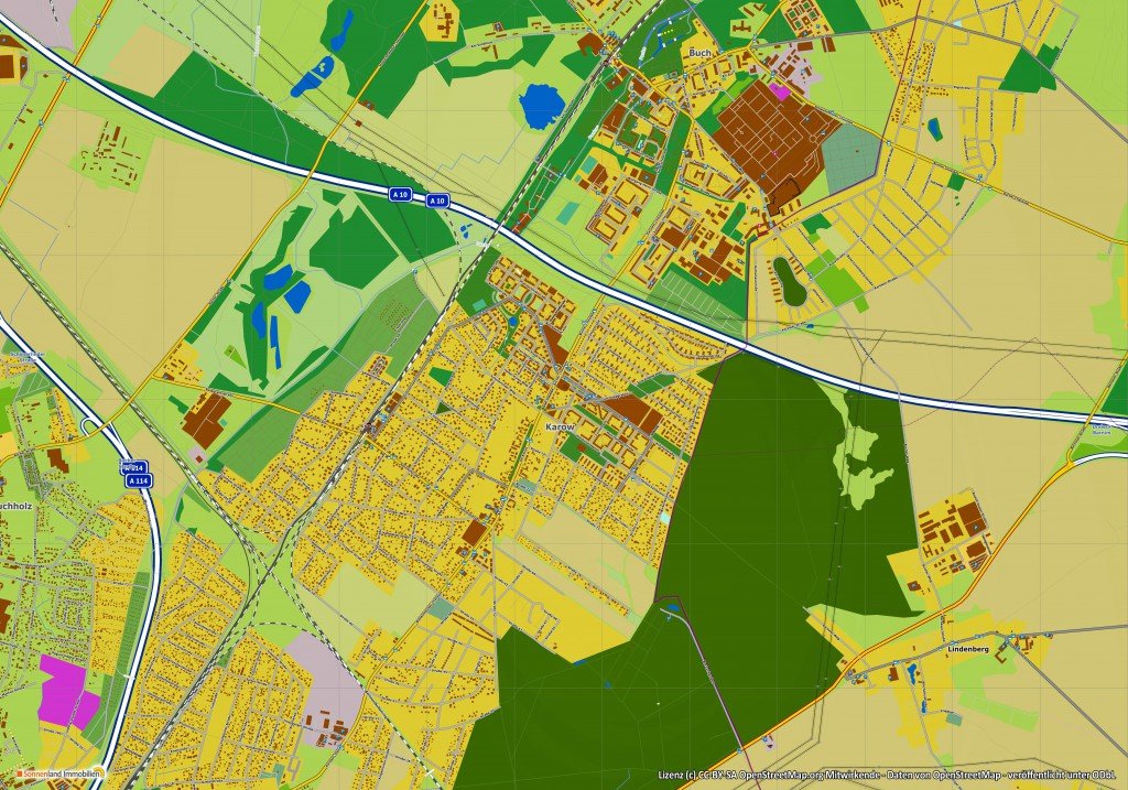 Stadtkarte von -Berlin-Pankow-Karow