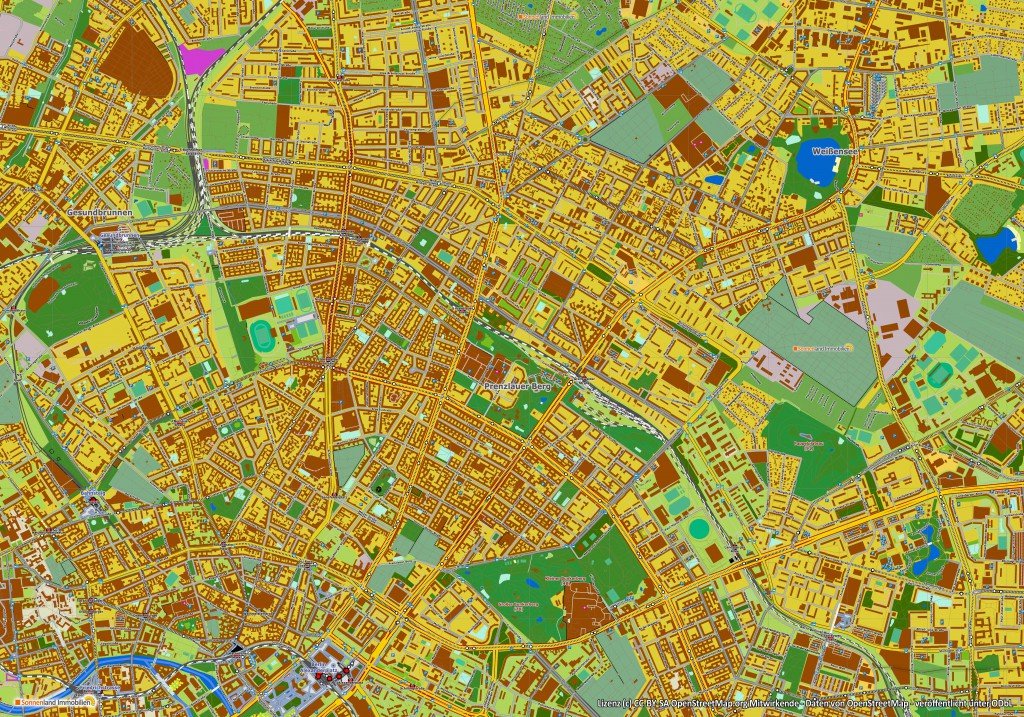 Stadtkarte von Berlin-Pankow-Prenzlauer-Berg