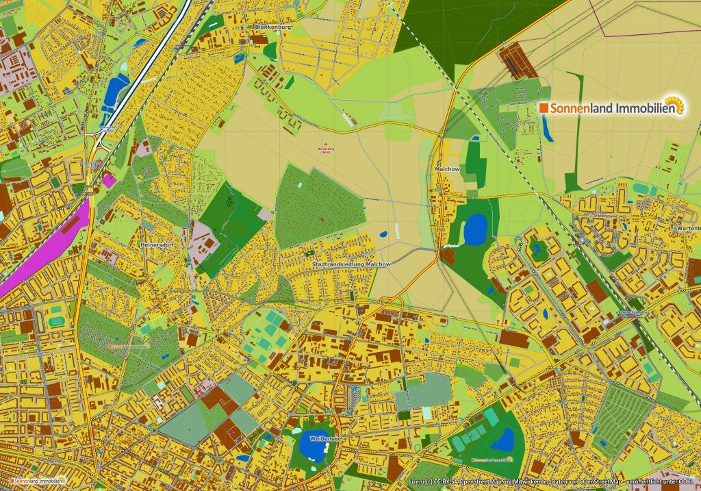 Stadtkarte von Berlin-Pankow-Stadtrandsiedlung-Malchow
