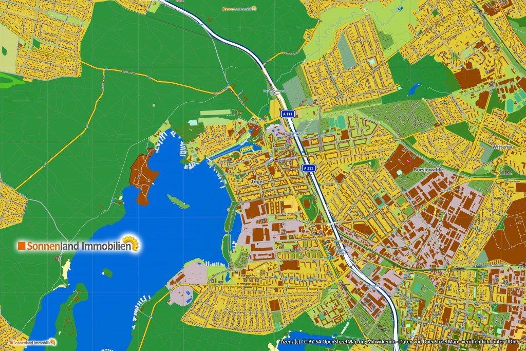 Karte von Berlin-Reinickendorf-Tegel
